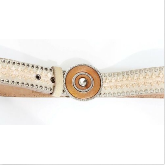 Leatherock Belt Metal Studs Saddle Leather San Diego USA M34 main image 5